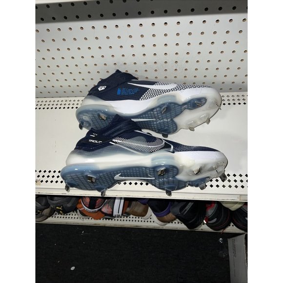 Nike Force Zoom Trout 7 Mens Metal Baseball Cleats Size 12 Navy Blue White - Picture 3 of 6